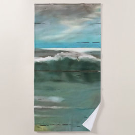 流木の海のアートに波を作る ビーチタオル