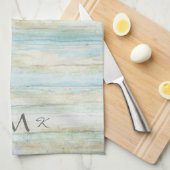 流木の海のビーチハウスの沿岸海岸 キッチンタオル (四つ折り)