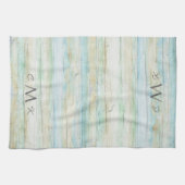 流木の海のビーチハウスの沿岸海岸 キッチンタオル (横)