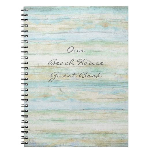流木の海のビーチハウスの沿岸海岸 ノートブック (正面)