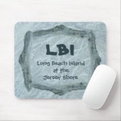 流木の白い苔/青の濃淡 マウスパッド (マウス)