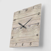 流木の背景テクスチャ スクエア壁時計 (傾斜)
