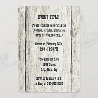 流木の背景招待状 招待状