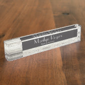 流木の背景 デスクネームプレート (側面)