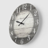 流木の背景 ラージ壁時計 (傾斜)