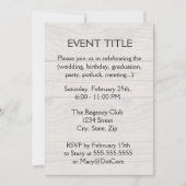 流木の背景 招待状 (正面)