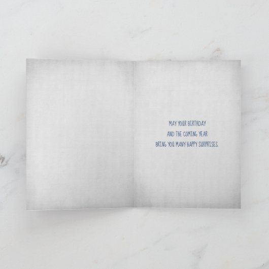 流木の誕生日のボトルのメッセージ カード (内部)