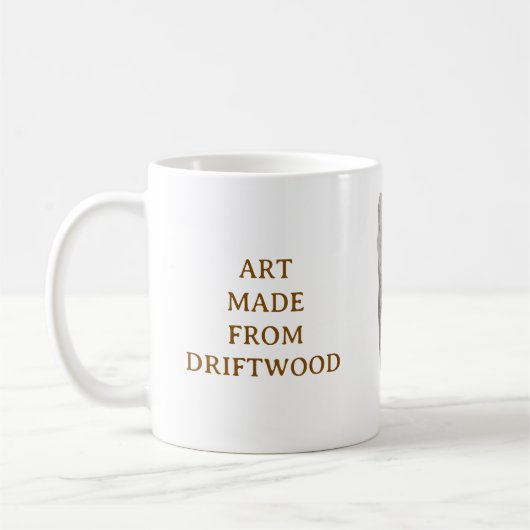 流木アートマグ コーヒーマグカップ (左)