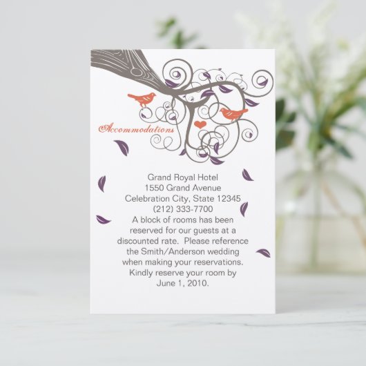 流木ツリーパープルリーフスワール宿泊施設 エンクロージャーカード (スタンド正面)