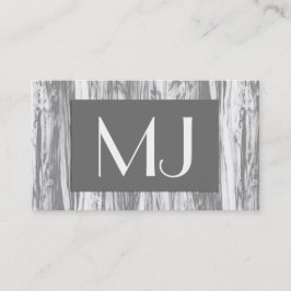 流木パターン – グレー/グレーと白 名刺