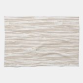 流木パターン-暗灰色の日焼けおよび白 キッチンタオル (横)