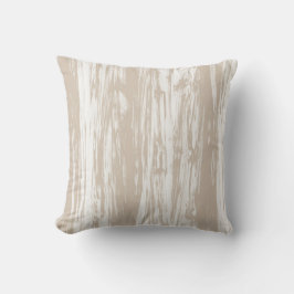 流木パターン-暗灰色の日焼けおよび白 クッション