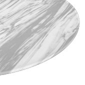 流木パターン-灰色/灰色および白 カッティングボード (角)