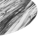 流木パターン – 黒、白、グレー カッティングボード (角)