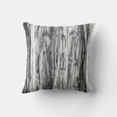 流木パターン – 黒、白、グレー クッション (裏面)