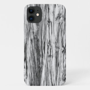 流木パターン – 黒、白、グレー iPhone 11 ケース
