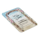 流木ビーチアーバーウェディング日付を保存 マグネット (右側)