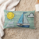 流木ビーチデザインヨット腰椎クッション。 ランバークッション (ブランケット)