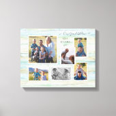 流木ビーチ私たちの孫ファミリー6写真 キャンバスプリント (正面)