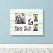 流木ビーチ私たちの孫ファミリー6写真 キャンバスプリント (インサイチュ (ウッドフロア))