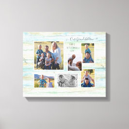 流木ビーチ私たちの孫ファミリー6写真 キャンバスプリント