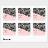 流木ビーチ結婚式日付の保存 スクエアシール (シート)