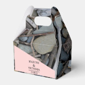 流木ビーチ結婚式 フェイバーボックス (正面サイド)