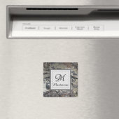 流木フォトビーチ抽象芸術アーストーンモノグラム マグネット (インサイチュ (食洗機))