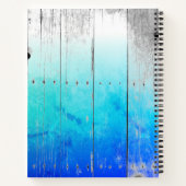 流木ブルーウ色彩の鮮やかィード風化航海の ノートブック (裏面)