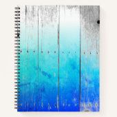 流木ブルーウ色彩の鮮やかィード風化航海の ノートブック (正面)