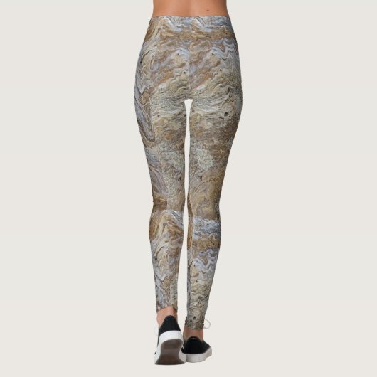 流木木目フォトブラウン白素朴木目 レギンス (裏面)