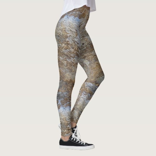 流木木目フォトブラウン白素朴木目 レギンス (右)