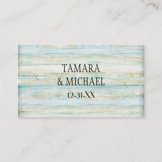 流木木製ボードビーチイ海スタイル プレイスカード (正面)