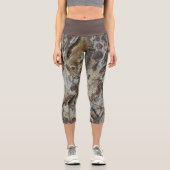 流木模様写真自然素朴木目 カプリレギンス (正面)