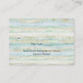 流木海ビーチコースタルシーショア結婚ーズ プレイスカード (裏面)