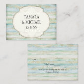 流木海ビーチコースタルシーショア結婚ーズ プレイスカード (正面/裏面)