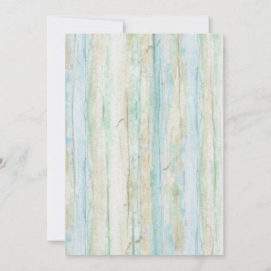 流木海ビーチコースタルシーショア結婚ーズ 招待状 (裏面)