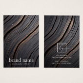 流木目エレガントイヤリングディスプレイカード (正面&裏面)