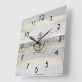 流木素朴いかり四角時計 スクエア壁時計 (傾斜)