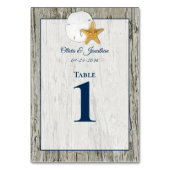 流木素朴ビーチサンドド結婚ル テーブルナンバー (裏面)