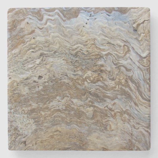 流木素朴木型波状木目 ストーンコースター (正面)