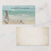 流木航海のビーチRSVP結婚の エンクロージャーカード (正面/裏面)