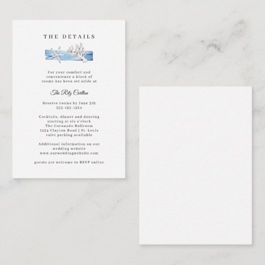 流木航海の貝結婚殻の囲い車 エンクロージャーカード (正面/裏面)