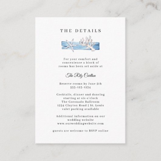 流木航海の貝結婚殻の囲い車 エンクロージャーカード (正面)