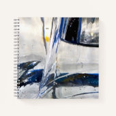 流水のスケッチとスパイラル書ノートパソコン ノートブック (正面)