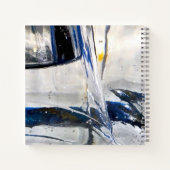 流水のスケッチとスパイラル書ノートパソコン ノートブック (裏面)