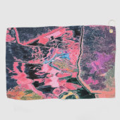 流水抽象芸術 ゴルフタオル (横)