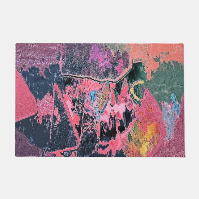 流水抽象芸術 ドアマット (正面)