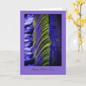 流水色抽象芸術ハッピーファーザーズ・デイ カード (黄色い花)