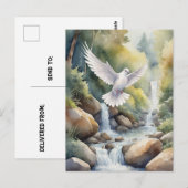 流水色飛んでいるより上の鳩 ポストカード (正面/裏面)